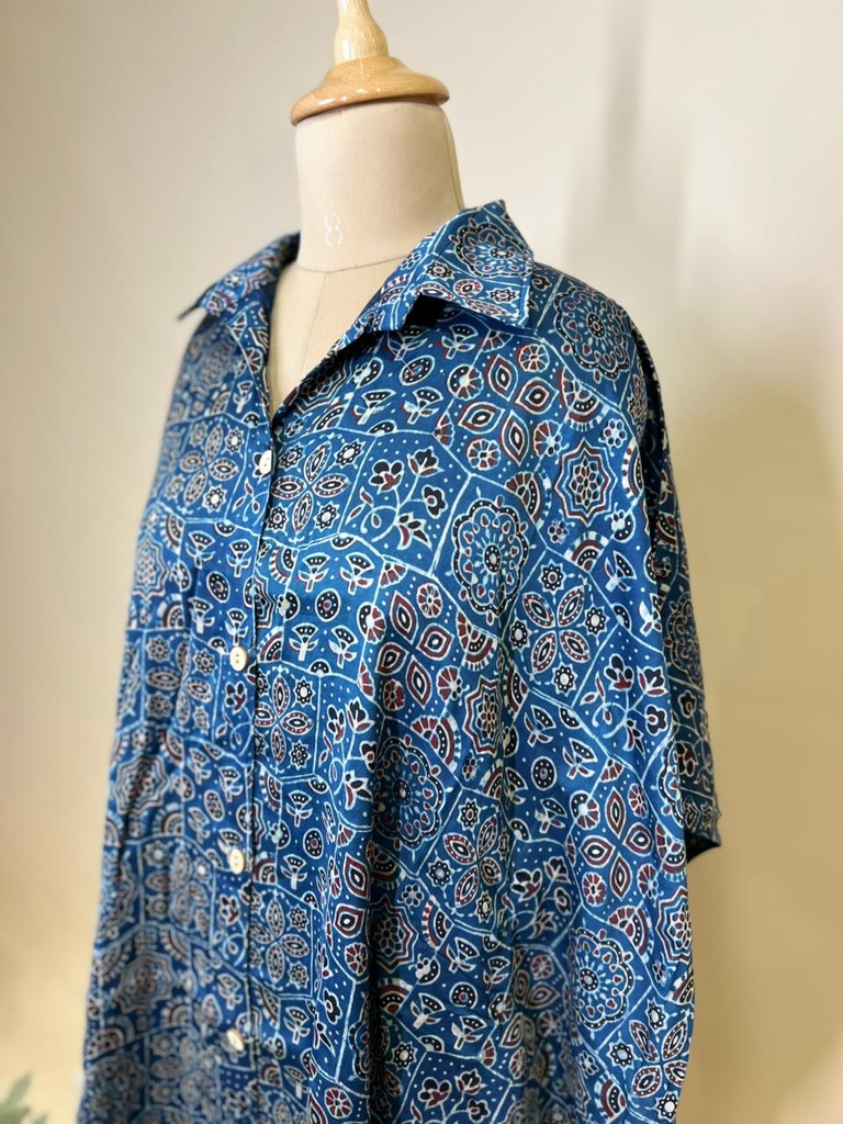 Ajrakh Modal Shirt Kaftans 5015
