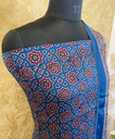 Ajrakh Modal Silk Top And Dupatta Set 5041