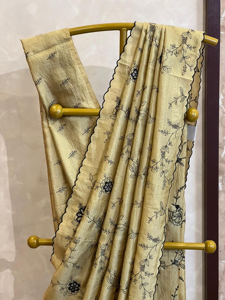 Soft Chanderi Embroidered Saree 5018