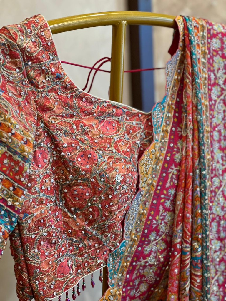 Premium Chiffon Sarees 5018 Pink