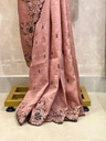 Soft Chanderi Embroidered Saree 5018 Pink