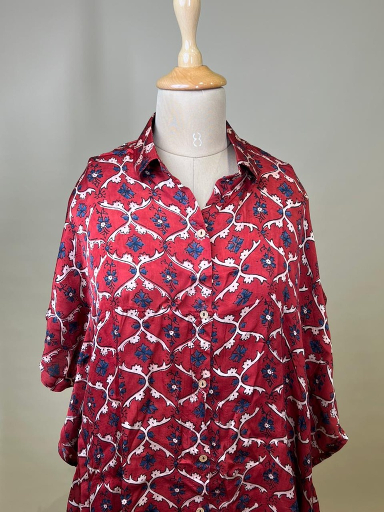 Ajrakh Modal Shirt Kaftans 5015