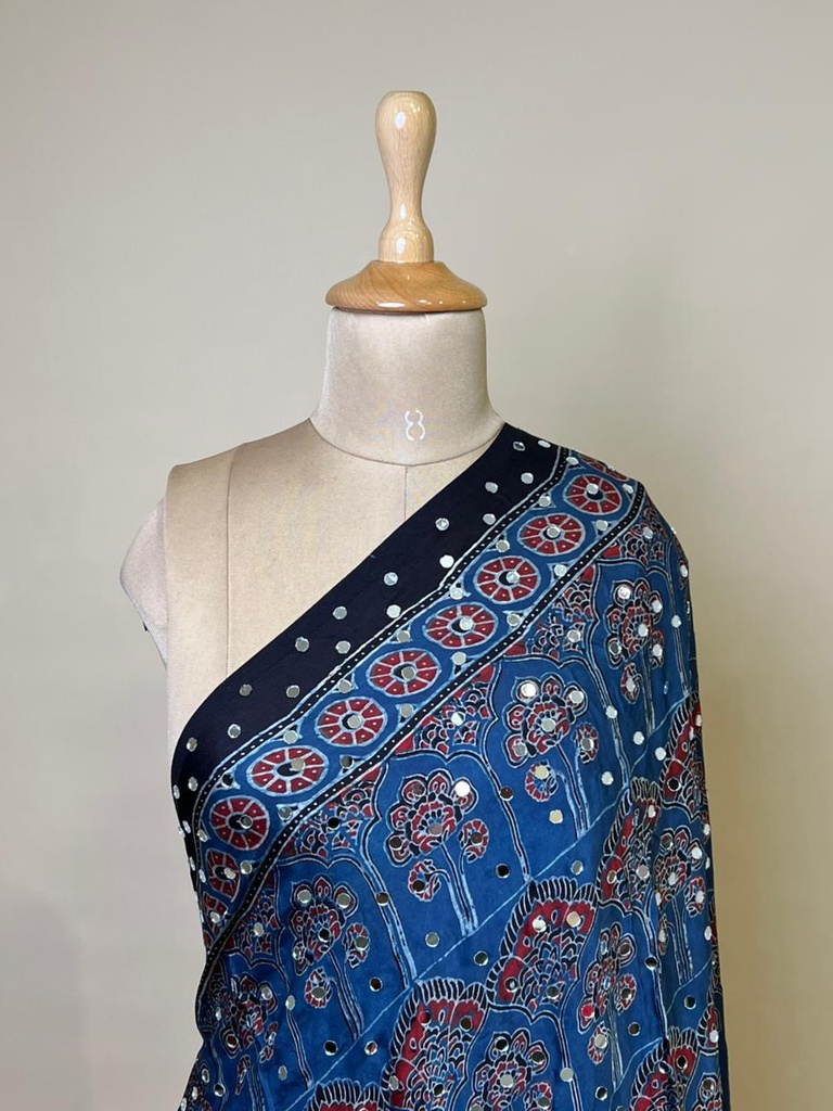 Ajrakh Mirrror Dupatta 5035 