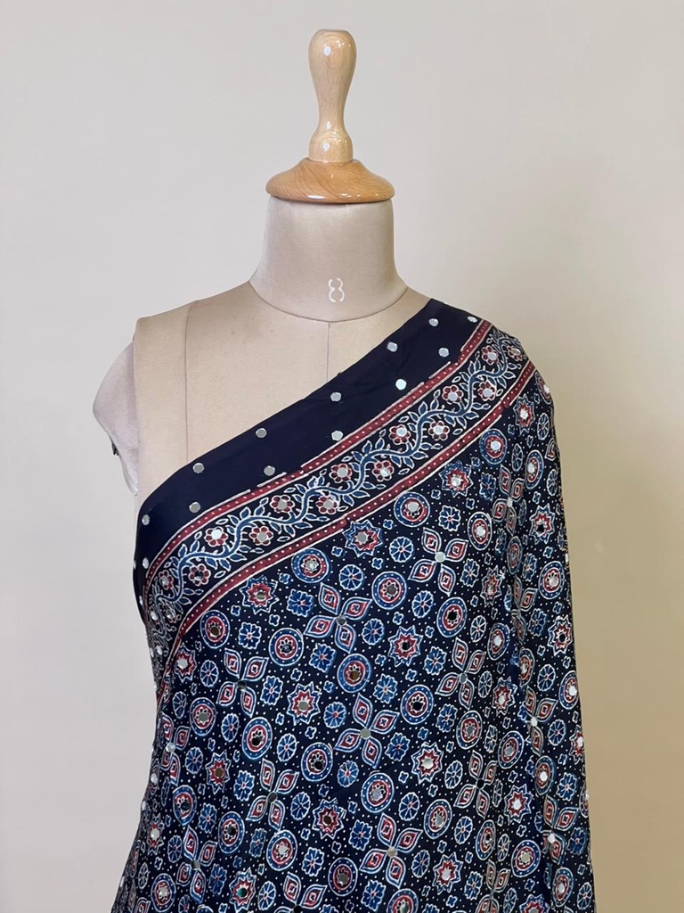 Ajrakh Mirrror Dupatta 5035 