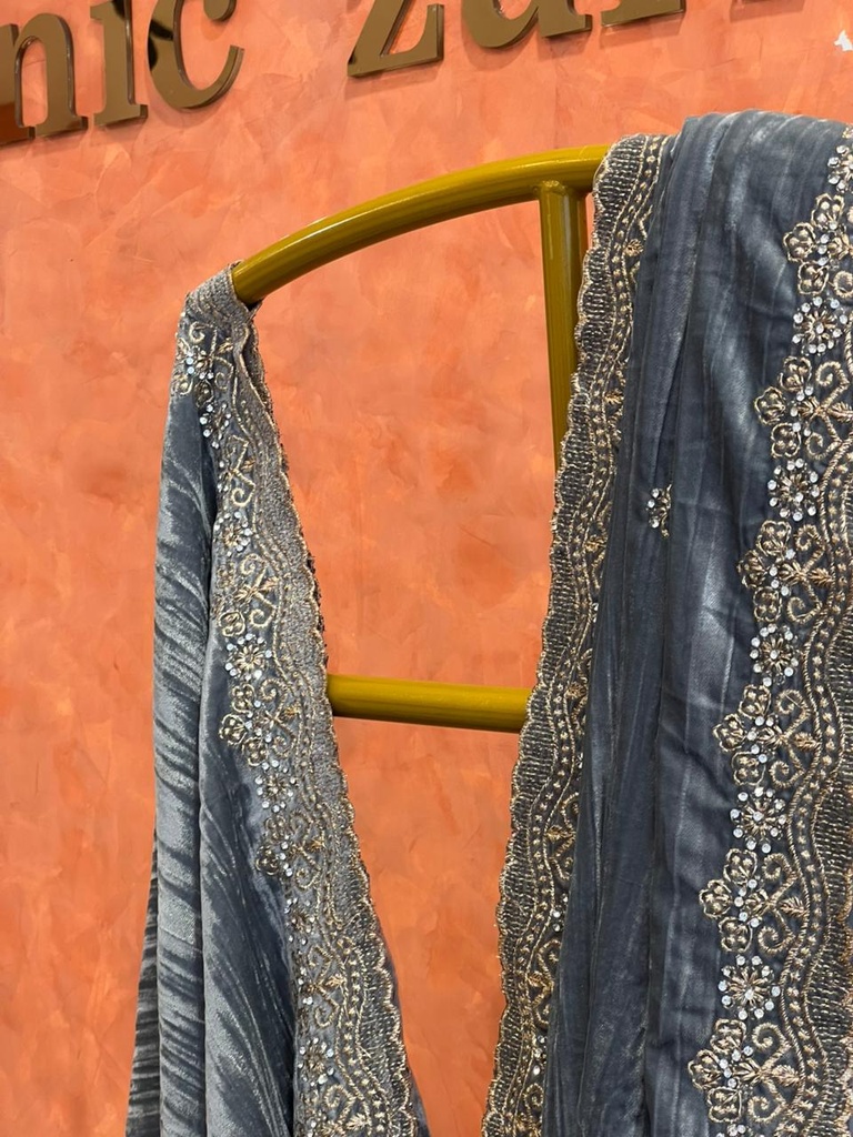 Premium Velvet Dupatta 4781 Gray