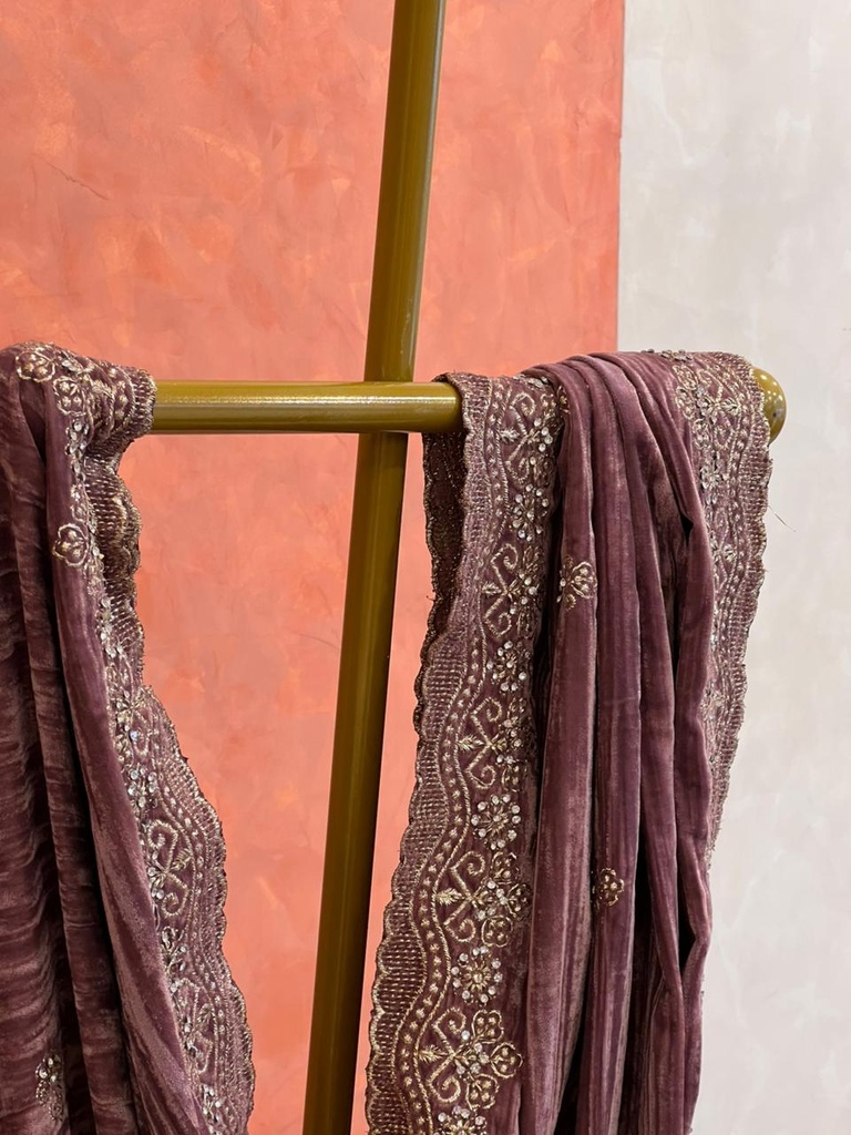 Premium Velvet Dupatta 4781 Purple