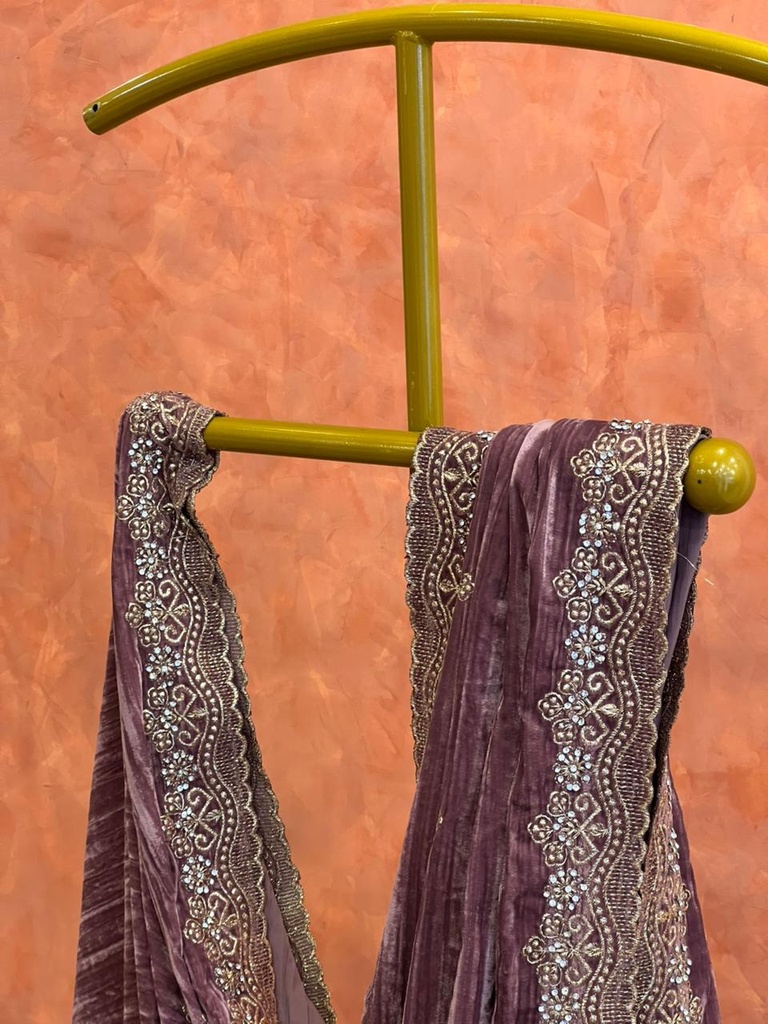 Premium Velvet Dupatta 4781 Purple