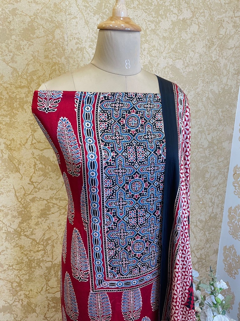 Ajrakh Modal Silk Suit 5012 