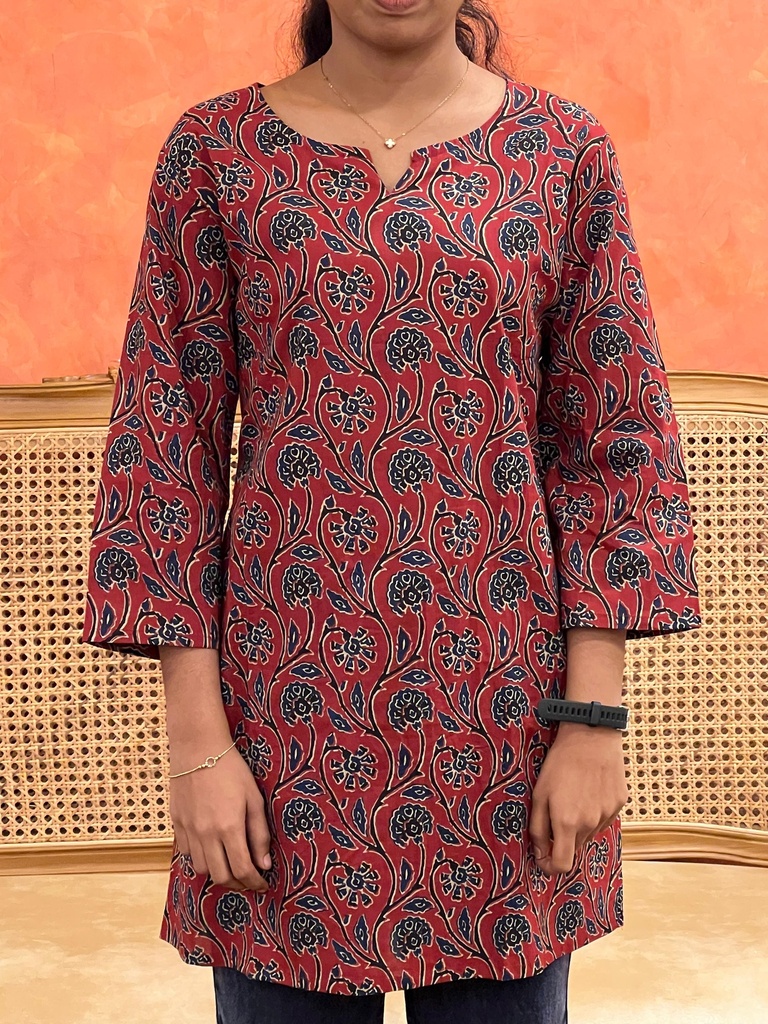 Short Cotton Kurtis 5056 Red