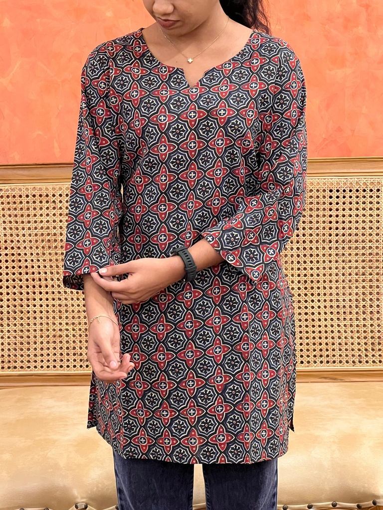 Short Cotton Kurtis 5056 Black