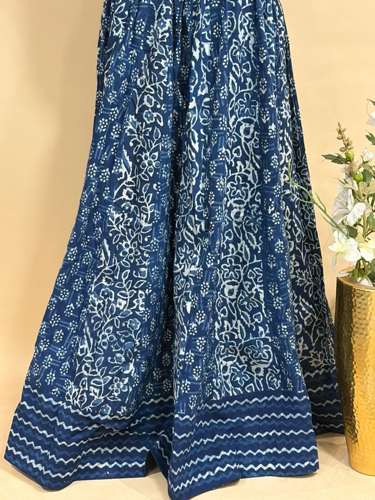 Indigo Cotton Skirts 4556