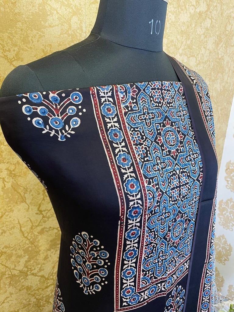 Ajrakh Modal Silk Suit 5012