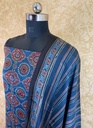 Ajrakh Modal Silk Top And Dupatta Set 5041