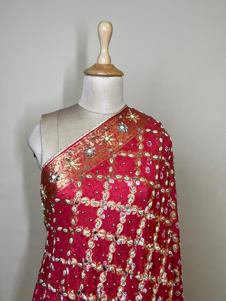  Bandhej Silk Dupatta 4781