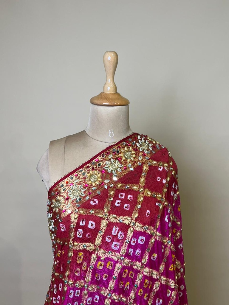  Bandhej Silk Dupatta 4781