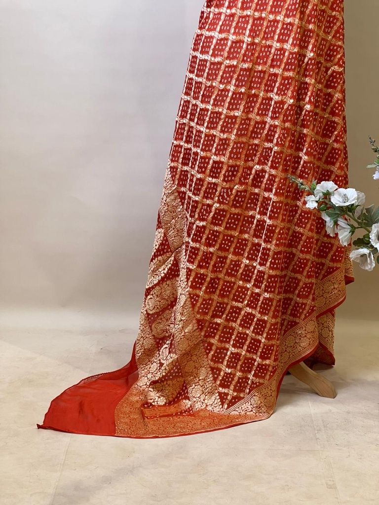 Khaddi Georgette Dupatta 4781 Orange