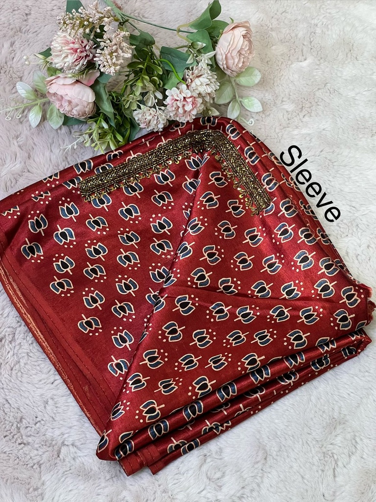 Ajrakh Mashru Fabric 5013