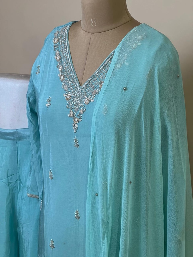 Designer Organza Kurti Sets 5046