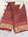 Ajrakh Dola Silk Sarees 5018