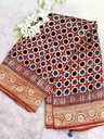 Ajrakh Dola Silk Sarees 5018 