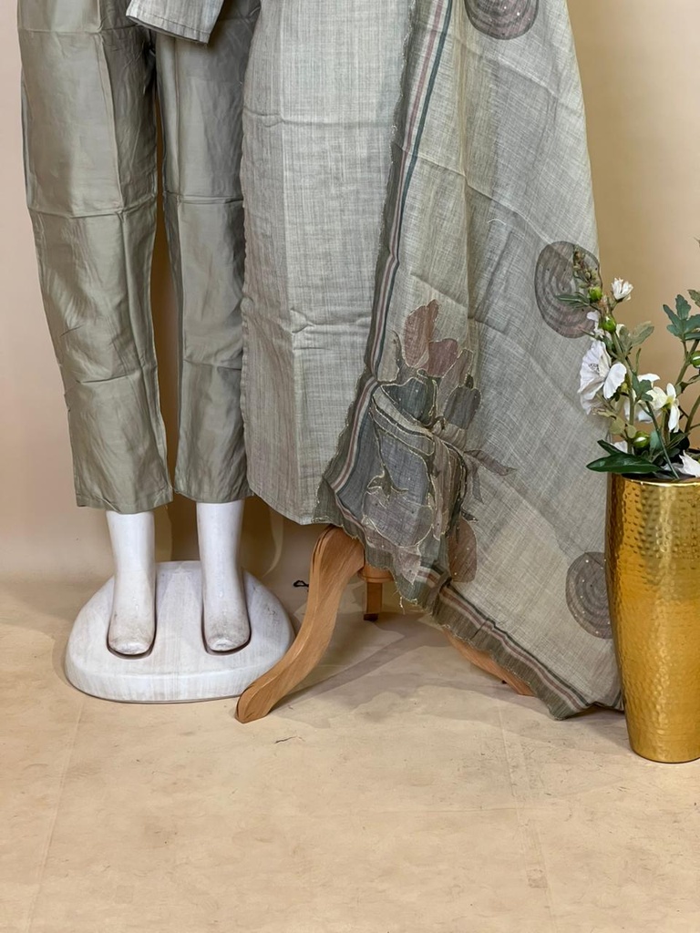 Linen Kurti Sets 5046