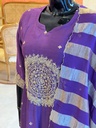 Premium Mul Chanderi Kurti Set 5046 Violet