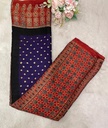 Ajrakh Bandhani Modal Silk Saree 5033