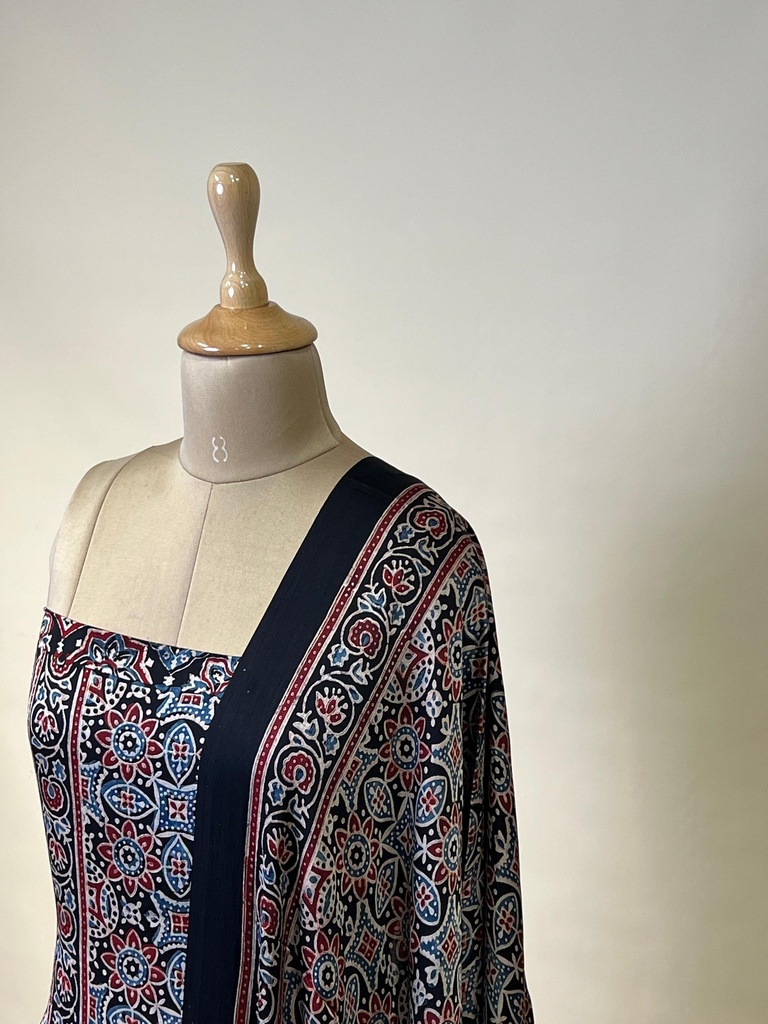 Ajrakh Modal Top Dupatta Sets 5012