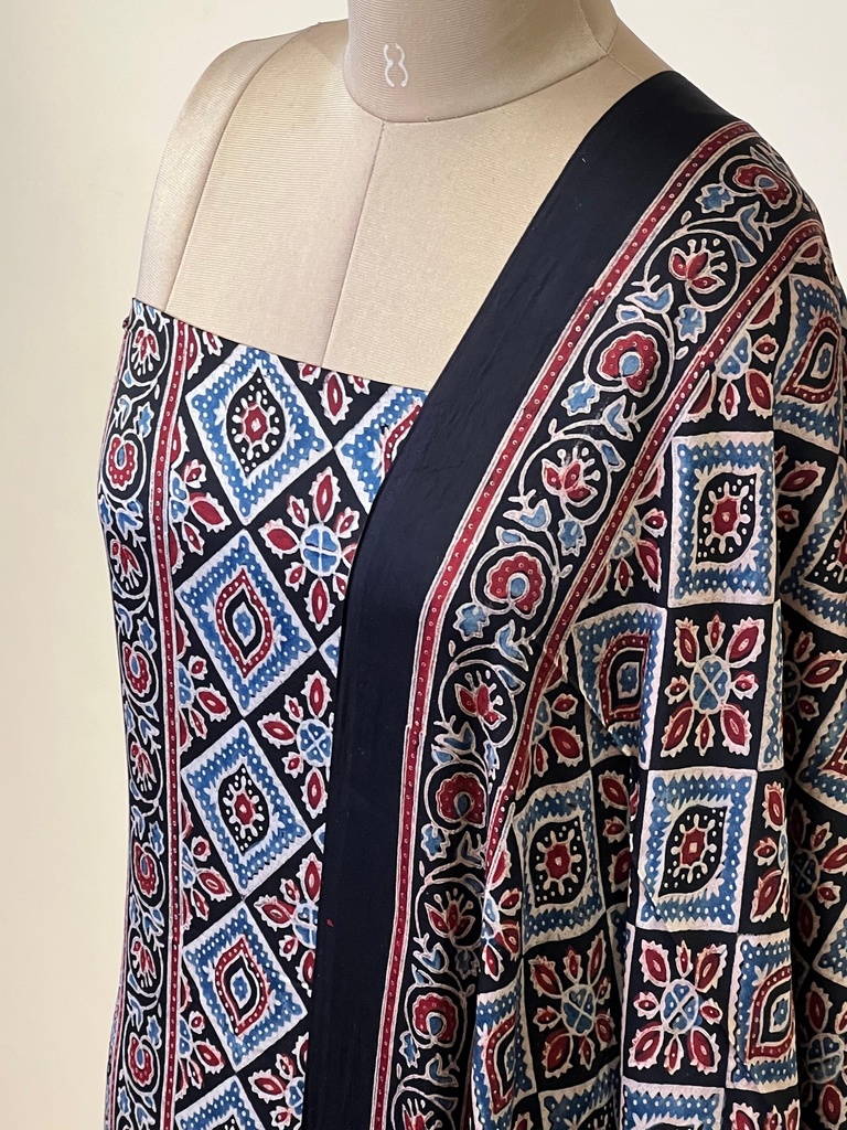 Ajrakh Modal Top Dupatta Sets 5012