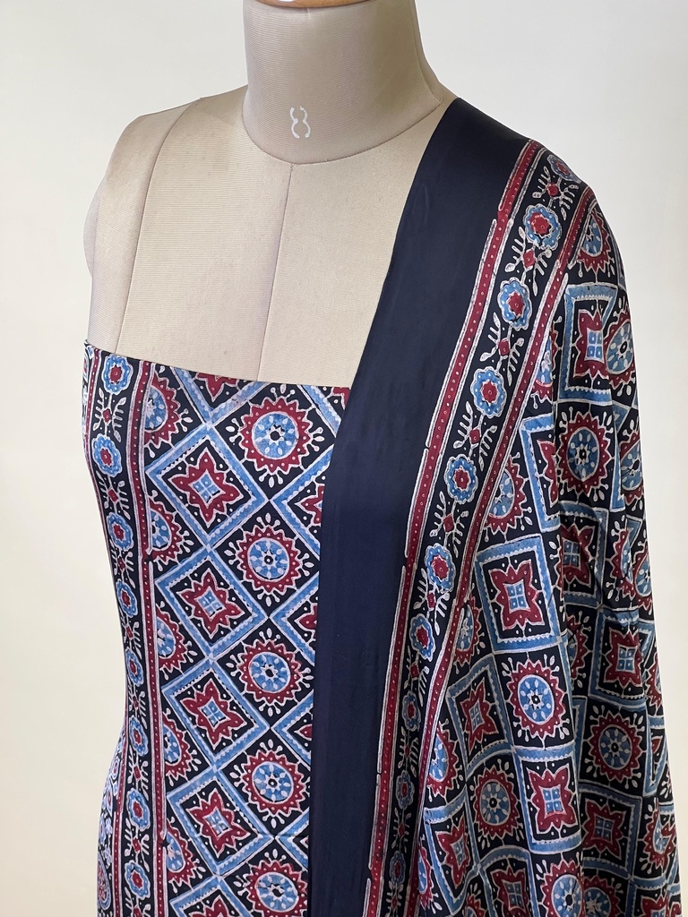Ajrakh Modal Top Dupatta Sets 5012