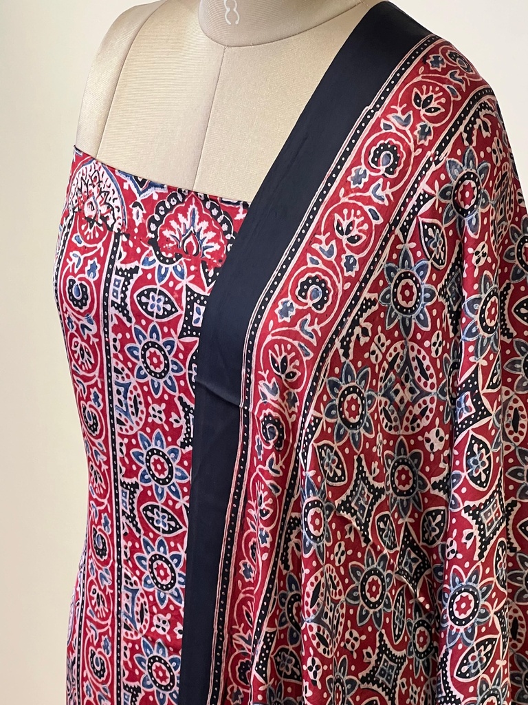 Ajrakh Modal Top Dupatta Sets 5012
