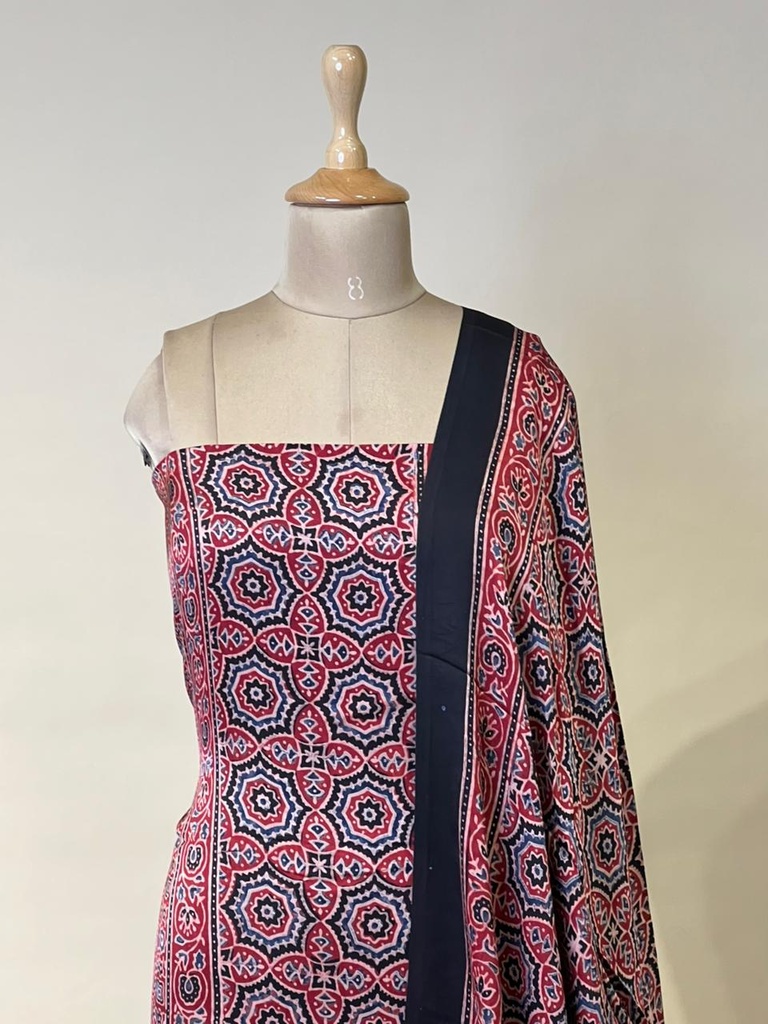 Ajrakh Modal Top Dupatta Sets 5012