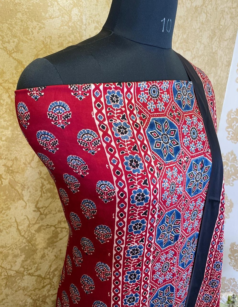 Ajrakh Modal Silk Suit 5012