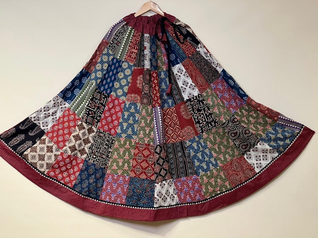 Ajrakh Boho Style Skirts 4556