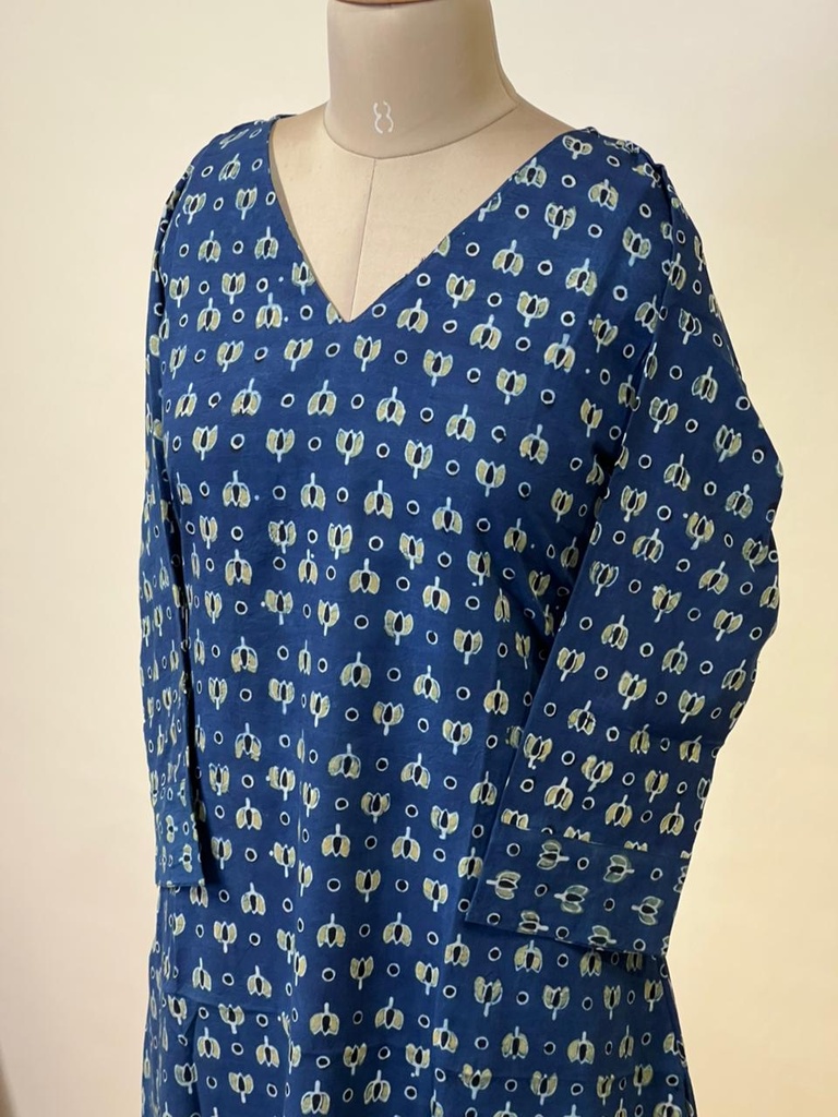 Ajrakh Aline Cotton Kurti 5028