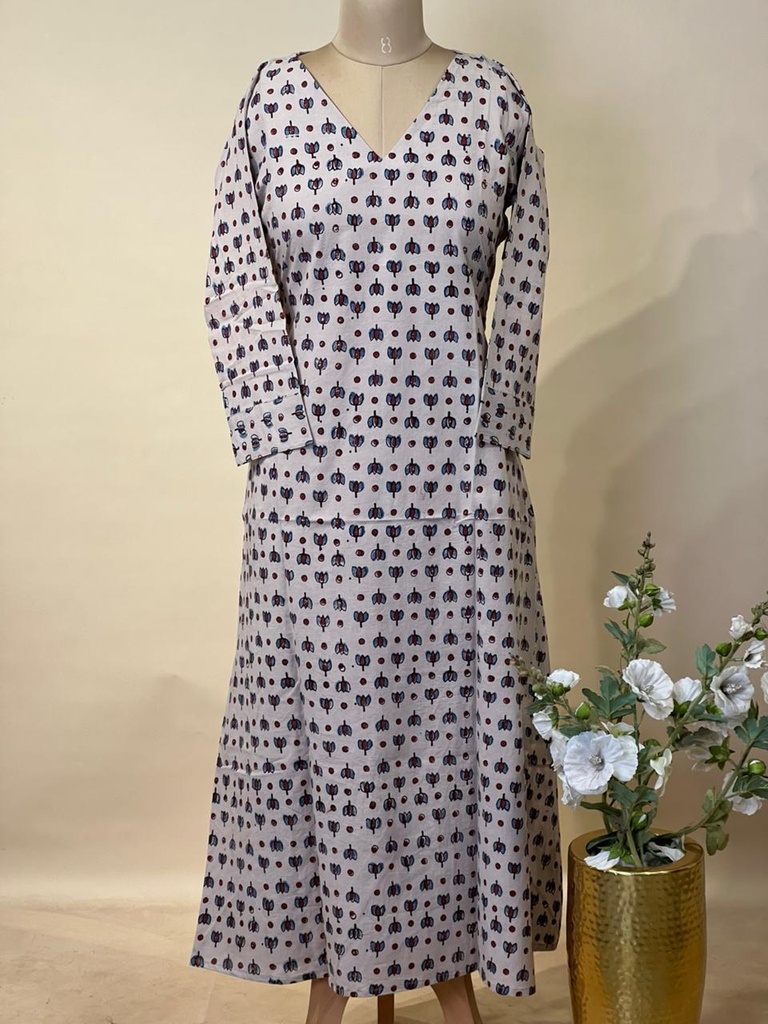 Ajrakh Aline Cotton Kurti 5028