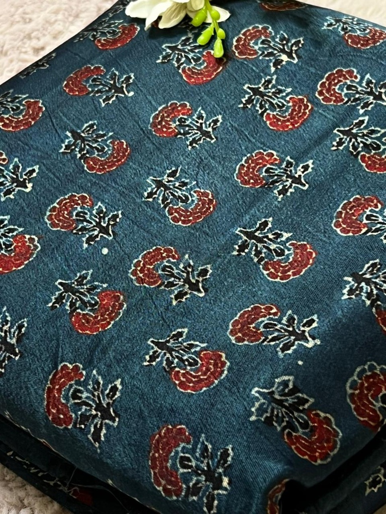 Ajrakh Mashru Fabric 4215