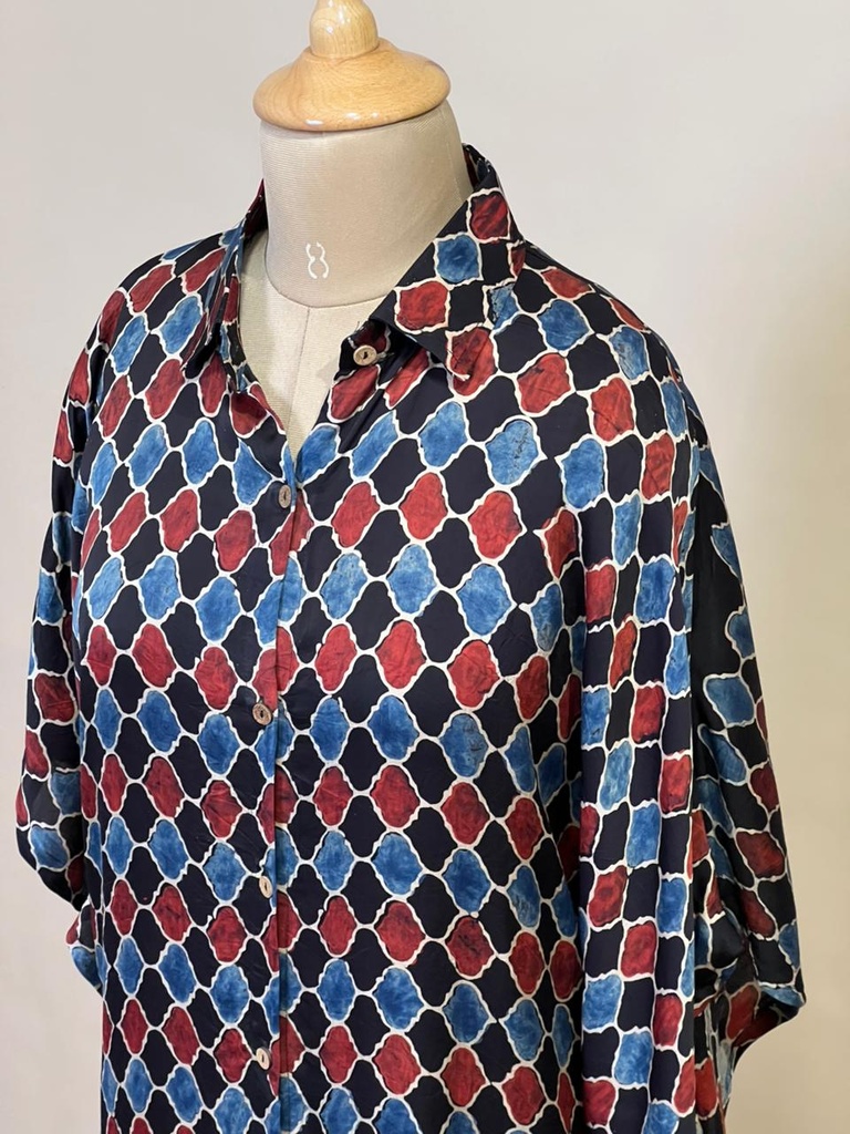 Ajrakh Modal Shirt Kaftans 5015 BLACK 2