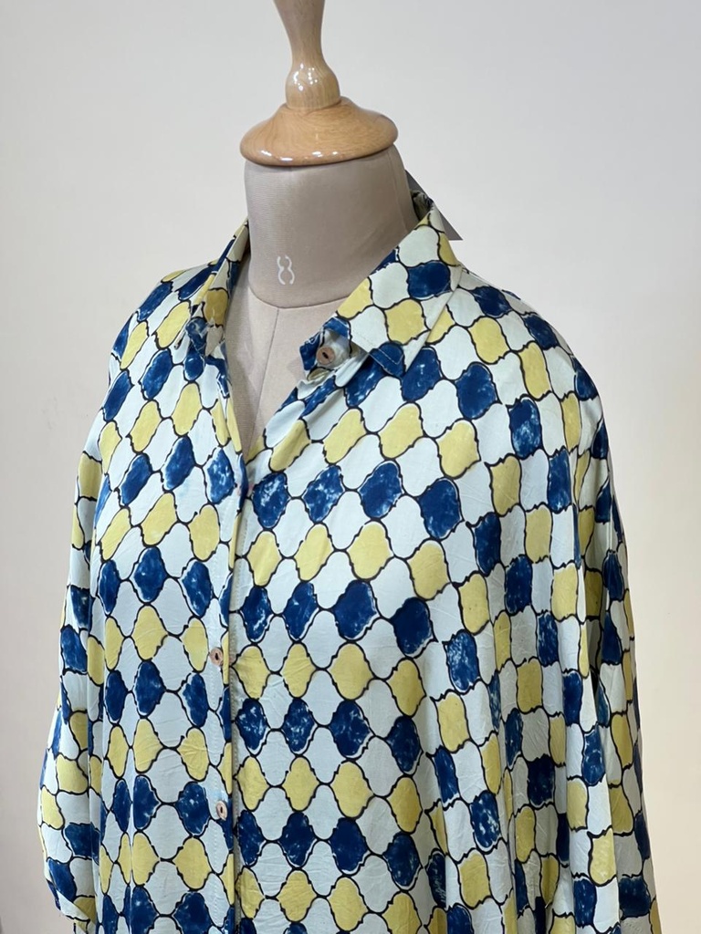 Ajrakh Modal Shirt Kaftans 5015 IVORY