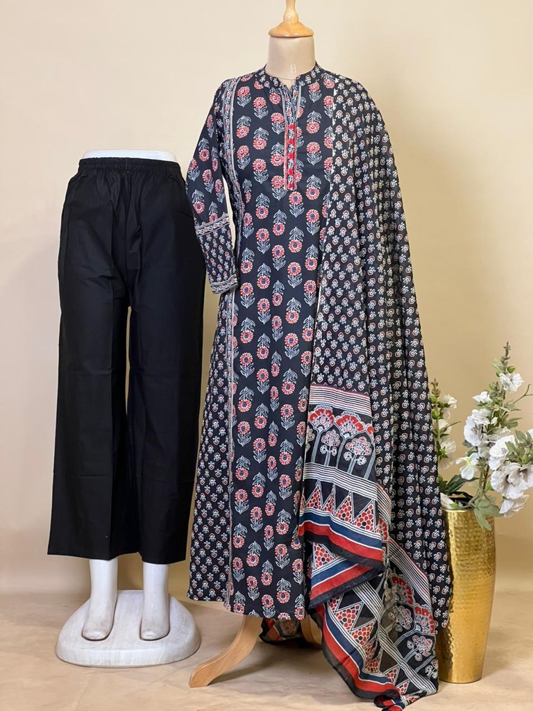 Cotton Kurti Sets 5043 BLACK
