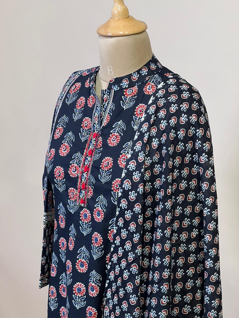Cotton Kurti Sets 5043 BLACK