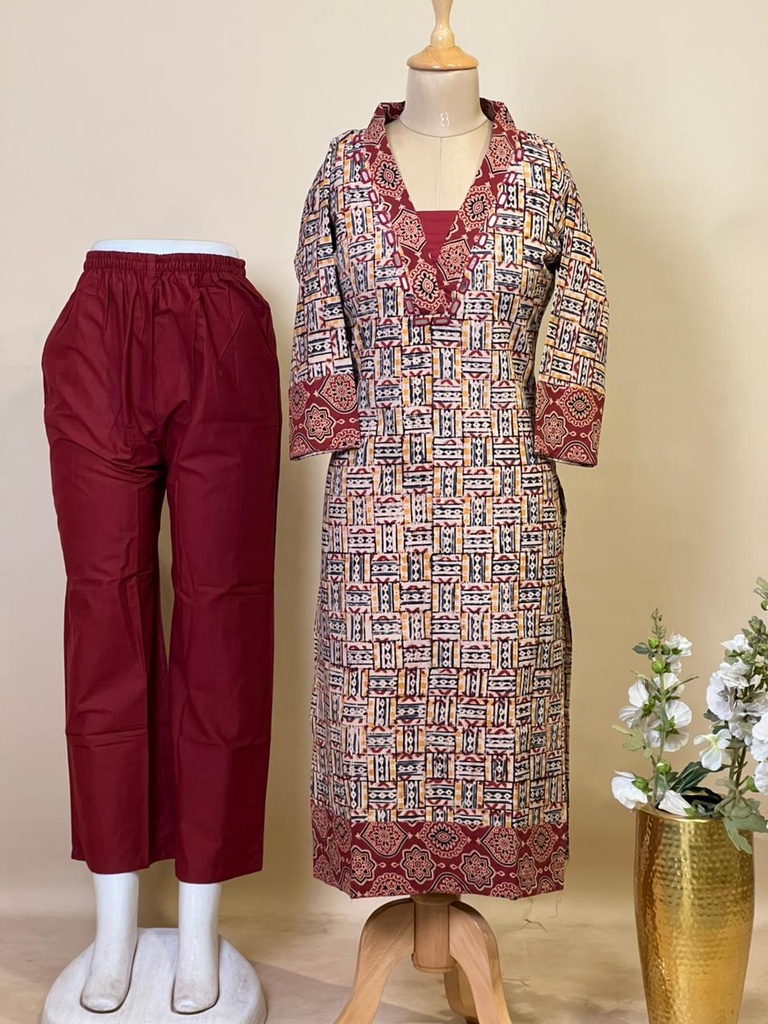 Kalamkari Cotton Coord Sets 5028 K1