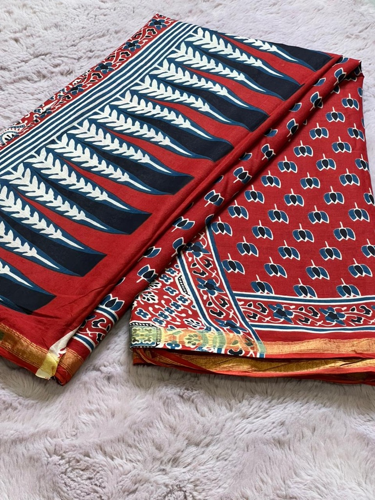 Zari border Cotton Sarees 5013