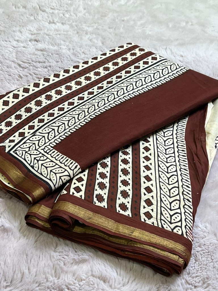 Zari border Cotton Sarees 5013