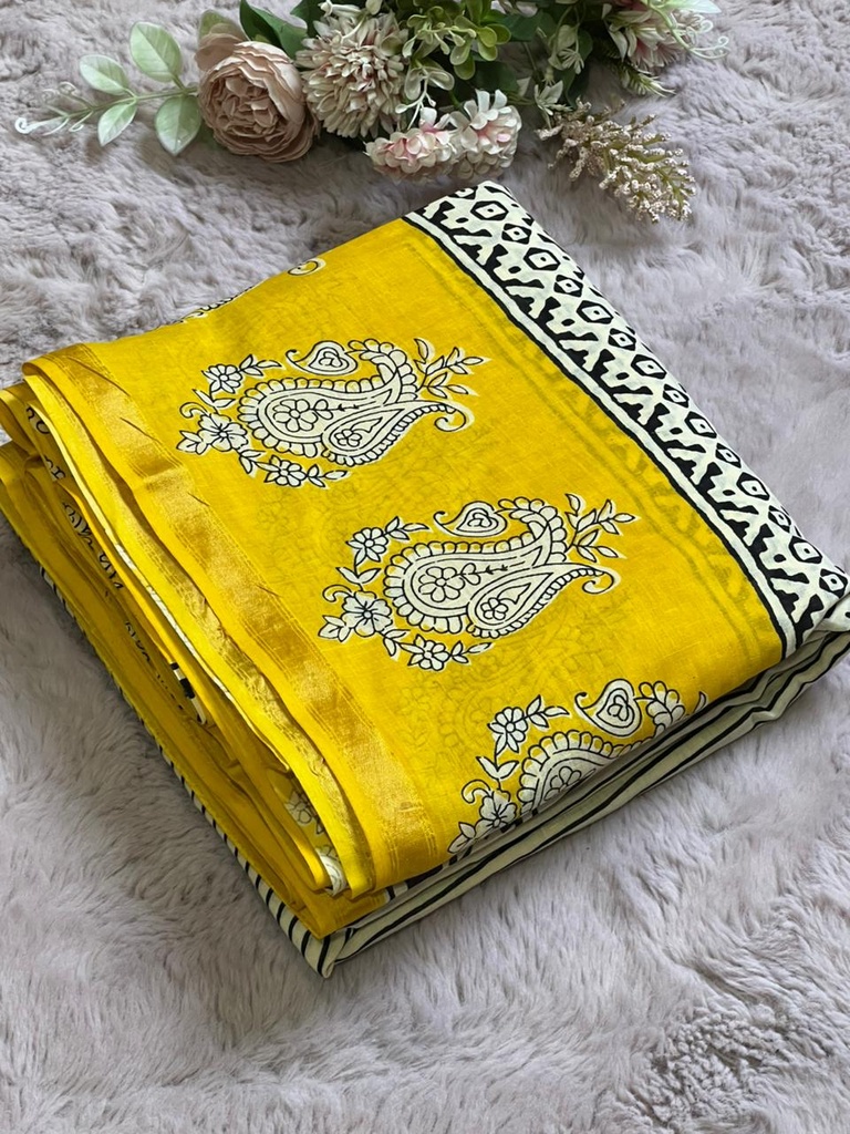 Zari border Cotton Sarees 5013