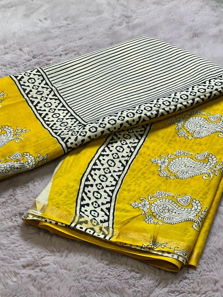 Zari border Cotton Sarees 5013