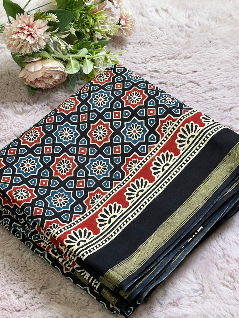 Zari border Cotton Sarees 5013