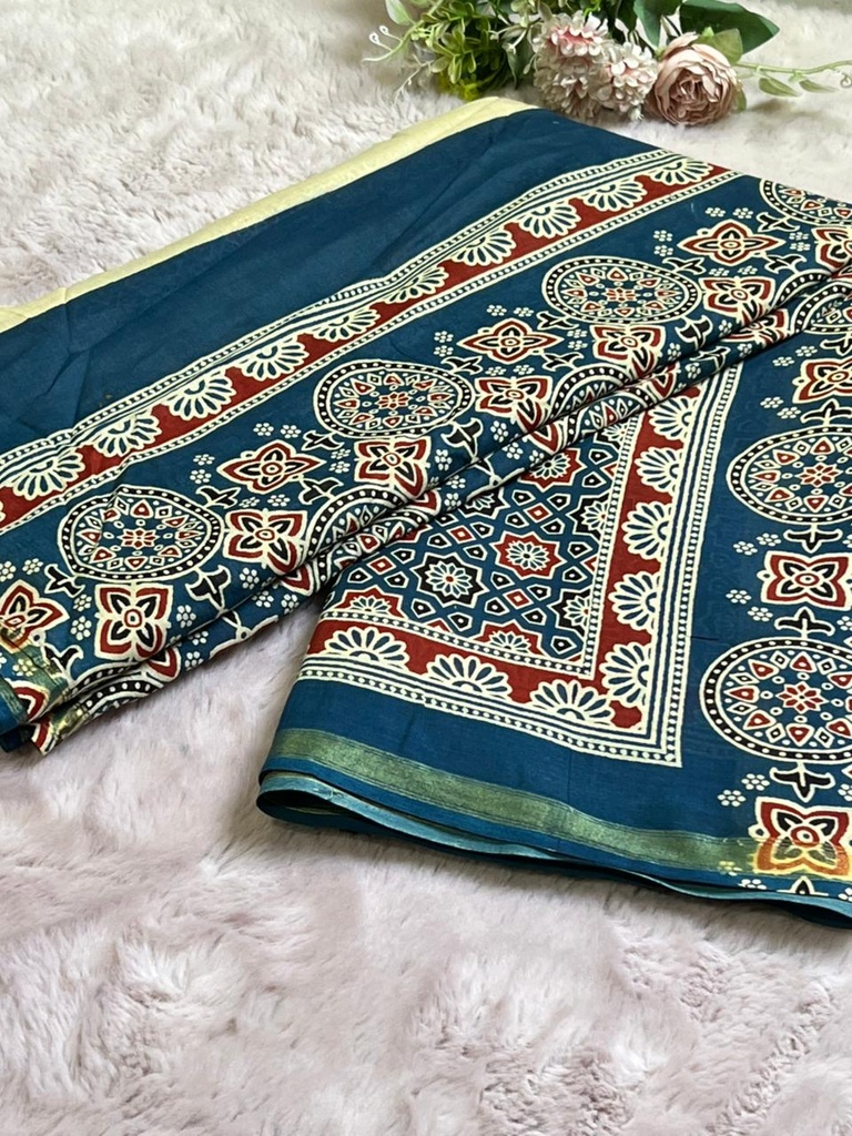 Zari border Cotton Sarees 5013