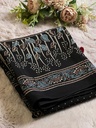 Ajrakh Chinon Sarees 5033 BLACK