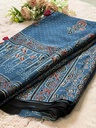 Ajrakh Chinon Sarees 5033 BLUE